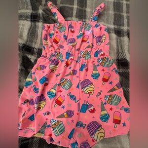 Pink Ice Cream and Cupcake Print Kids Shorts